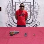 Cae hombre armado con ‘Escudo García’