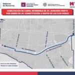¡Atención! Carril reversible este domingo en Morones Prieto
